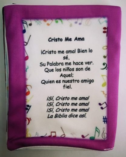 Biblia en tela para bebes rosa - Imagen 2