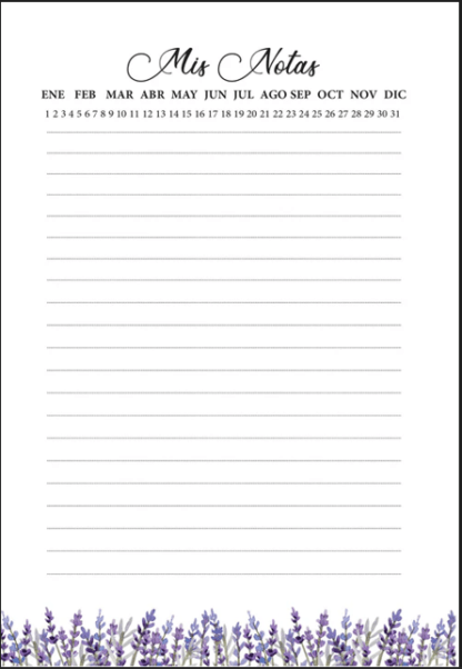 Agenda blanca con flores - Imagen 2