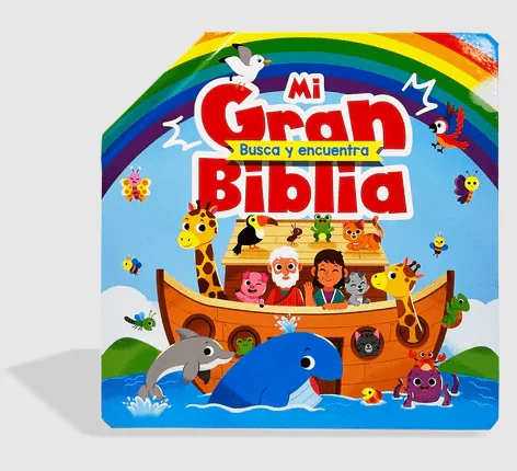 Biblia para ninos y ninas con historias biblias didacticas, contiene maravillosas escenas bíblicas, y te reta a buscar personajes, animales y objetos