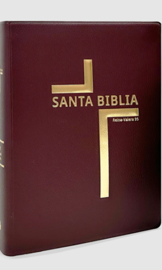 Biblia Reina Valera 1995 promesas letra grande con himnario color marron