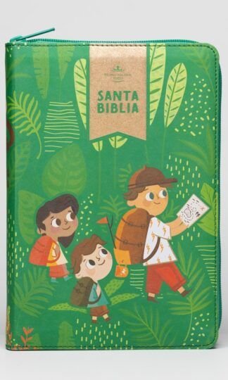 Biblia Interactiva para Niñas Letra Grande – Rosa Símil Piel En esta Biblia interactiva los niños podrán leer la Biblia con un tamaño práctico, y disfrutar las enseñanzas de la palabra de Dios al ver escenas de la Biblia literalmente saltar de la página a través de una aplicación descargable que les permite ver las imágenes en un formato de realidad aumentada y al mismo tiempo escuchar la narración del evento. Junto a sus padres, los niños podrán disfrutar las secciones de Conexiones con Cristo y las Grandes preguntas y respuestas que muestran cómo la historia de Dios se desarrolla desde el inicio del tiempo y cómo nosotros encajamos en Su plan. Las actividades exclusivas, las imágenes de realidad aumentada y relatos en audio son el complemento perfecto al texto de la Reina Valera 1960, la versión preferida en español.