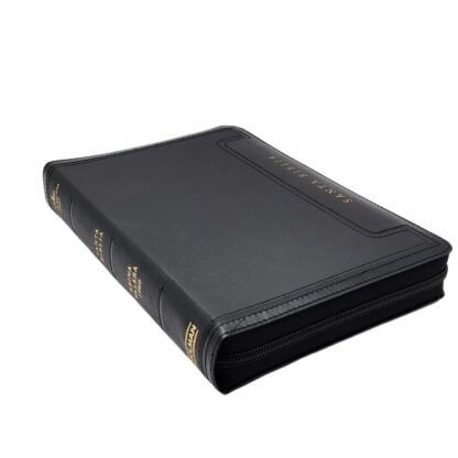 Biblia Tamaño Manual Letra Grande con Índice y Cierre – Negro Símil Piel - Imagen 4