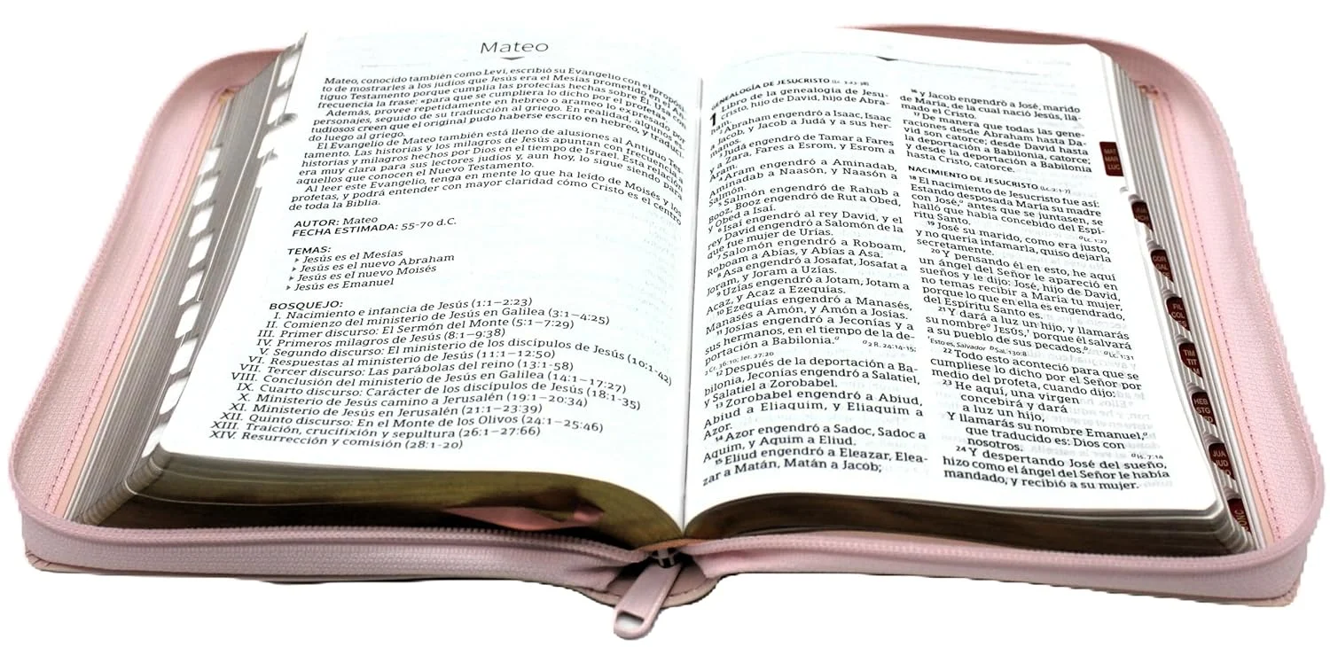 Biblia Letra Grande con Índice y Cierre – Rosa - Imagen 3