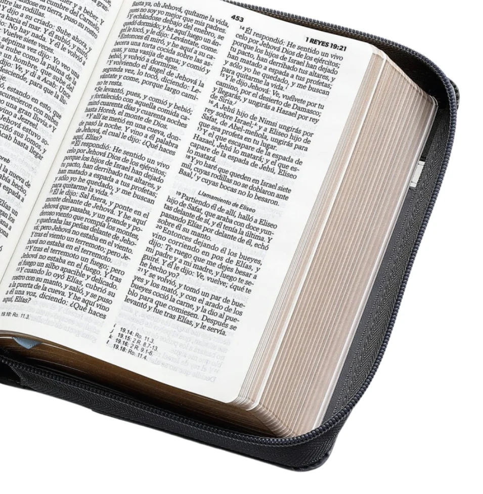 Biblia Letra Grande azul con Cierre – RVR1960 - Imagen 5