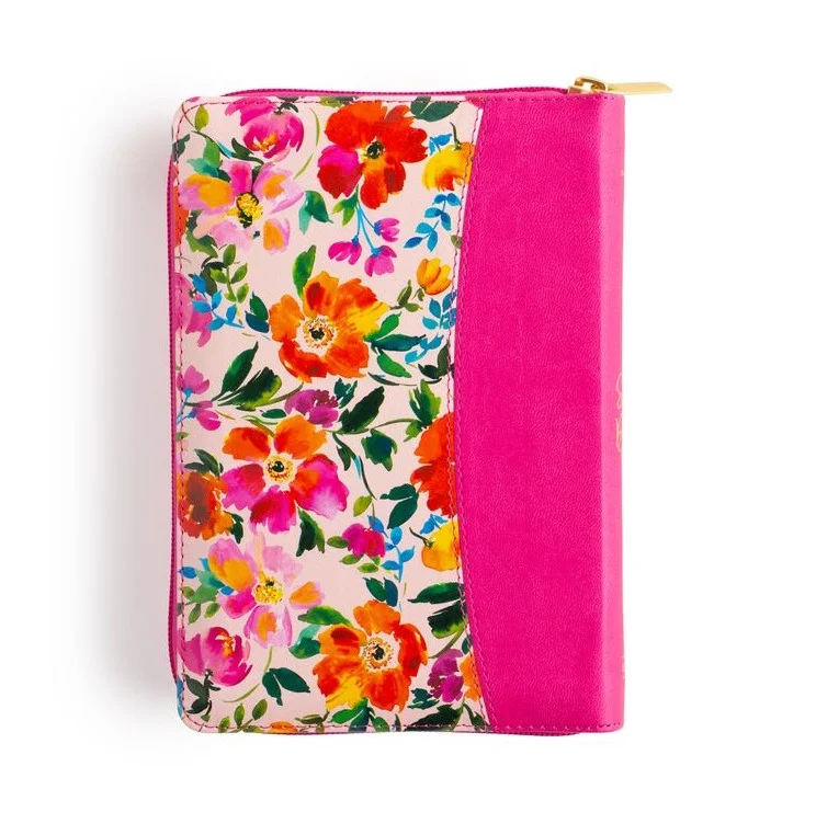 Biblia Letra Grande con Índice y Cierre – Fucsia Floral – RVR1960 - Imagen 3