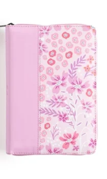 Biblia Letra Grande con Índice y Cierre – Rosa Floral – RVR1960