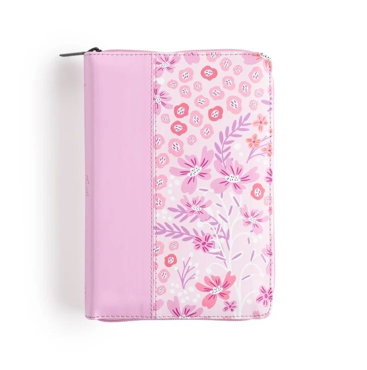 Biblia Letra Grande con Índice y Cierre – Rosa Floral – RVR1960